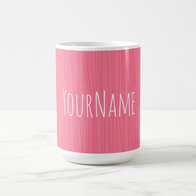 Pink on Pink Strings Customisable Coffee Mug (Center)