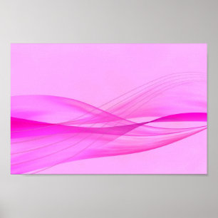 Pink On Pink Waves Poster
