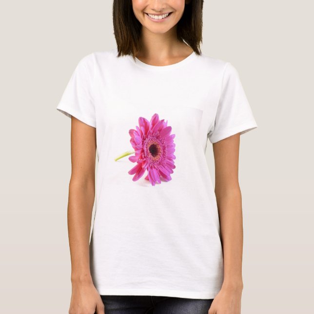 pink on white T-Shirt (Front)