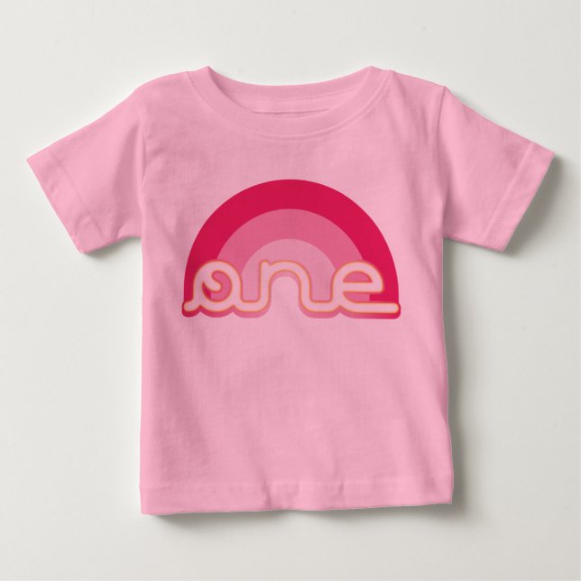 Pink One First Birthday Top (Front)