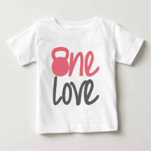 Pink "One Love" Baby T-Shirt