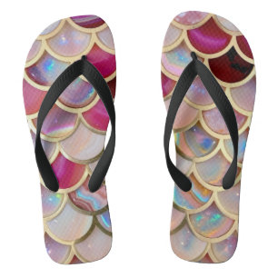 Pink Opal Iridescent Mermaid Scales Thongs