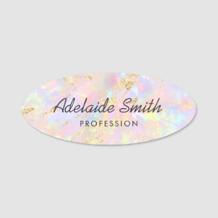 pink opal name tag