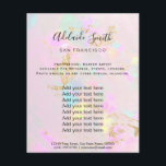pink opal photo design flyer<br><div class="desc">beauty salon professional makeup artist flyer</div>