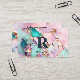 Pink Opal Stone Business Card