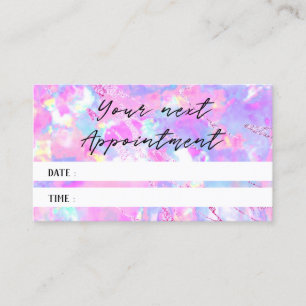 pink opal texture photo appointment card