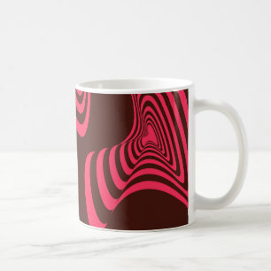 Pink, optic, trendy, cool abstract geometric shape coffee mug