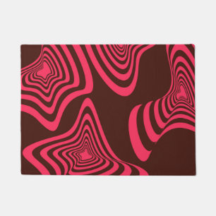 Pink, optic, trendy, cool abstract geometric shape doormat