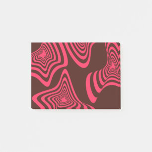 Pink, optic, trendy, cool abstract geometric shape post-it notes