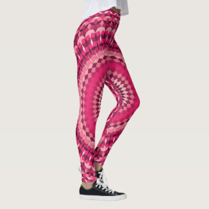 Pink Optical Illusion Eye Leggings