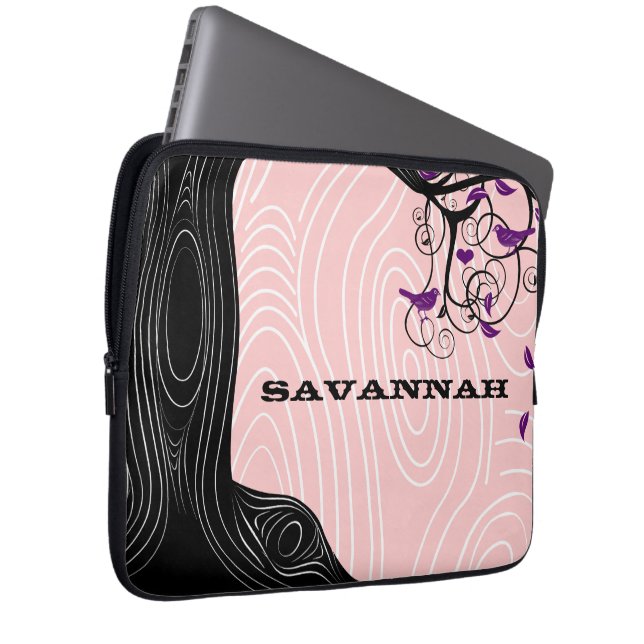 Pink or Any colour Wood Grain Lap Top Cover (Front Right)