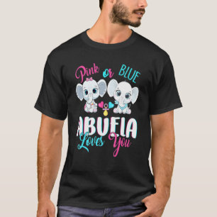 Pink Or Blue Abuela Loves You Elephants Baby Gende T-Shirt