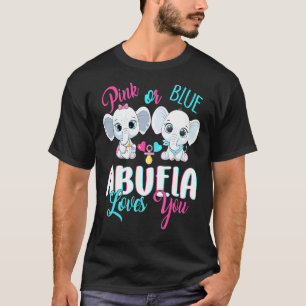 Pink Or Blue Abuela Loves You Elephants Baby Gende T-Shirt