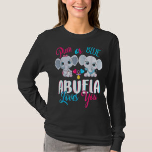 Pink Or Blue Abuela Loves You Elephants Baby Gende T-Shirt