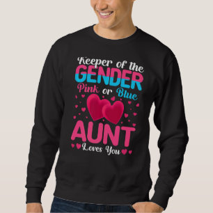 Pink Or Blue Aunt Loves You Keeper Gender Reveal B Sweatshirt