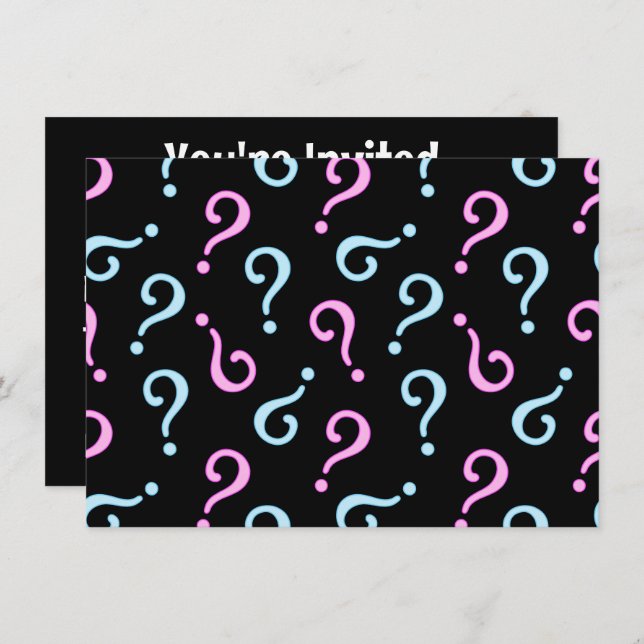 Pink or Blue Baby Reveal Invitation (Front/Back)