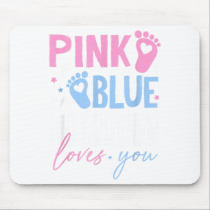 Pink or blue big-brother loves gender reveal men mouse pad