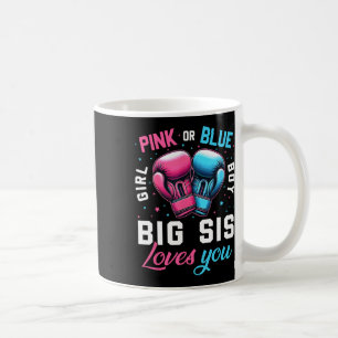 Pink Or Blue Big Sis Loves You Boxing Gender Revea Coffee Mug
