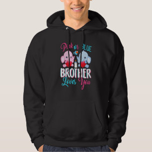 Pink Or Blue Brother Loves You Elephants Baby Gend Hoodie