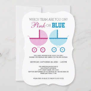 Pink or Blue Gender Reveal Party Invite