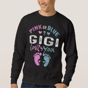Pink or Blue Gigi Loves You Grandma for Grandpar Sweatshirt