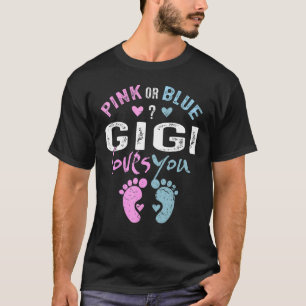 Pink or Blue Gigi Loves You Grandma   for Grandpar T-Shirt