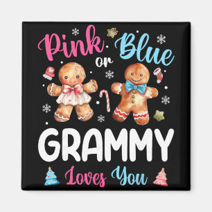 Pink Or Blue Grammy Loves You Gender Reveal Christ Magnet