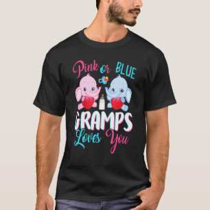 Pink Or Blue Gramps Loves You Elephants Baby Gende T-Shirt