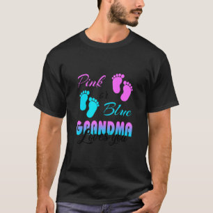 Pink Or Blue Grandma Loves You Baseball Tee