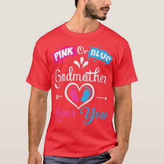 Pink or Blue Grandma Loves You-Gender Reveal Appar T-Shirt