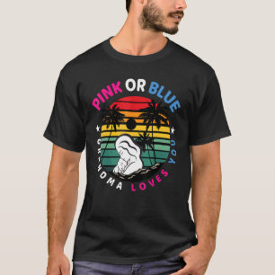 Pink Or Blue Grandma Loves You Gender Reveal Party T-Shirt