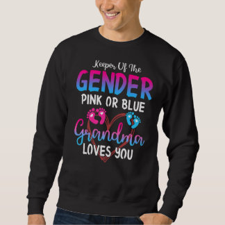 Pink Or Blue Grandma Loves You Keeper Of The Gende Sweatshirt