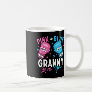 Pink Or Blue Granny Loves You Boxing Gender Reveal Coffee Mug