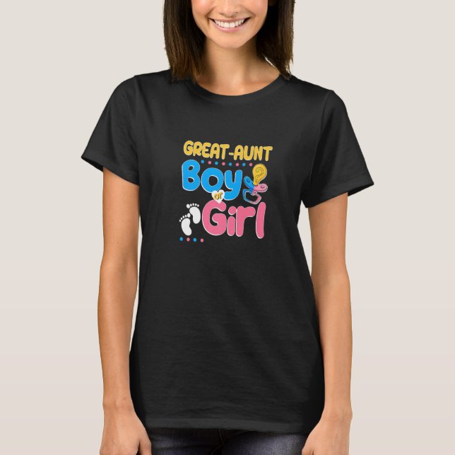 Pink or Blue Great Aunt Loves You Best Auntie Ever T-Shirt (Front)
