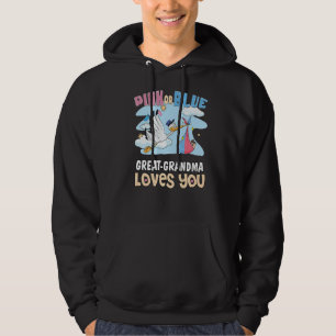 Pink or Blue Great Grandma Loves You Best Grandmot Hoodie