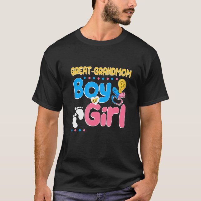 Pink or Blue Great Grandmom Loves You Best Grandmo T-Shirt (Front)