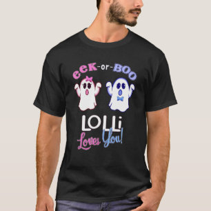 Pink Or Blue Lolli Loves You Halloween Gender Reve T-Shirt
