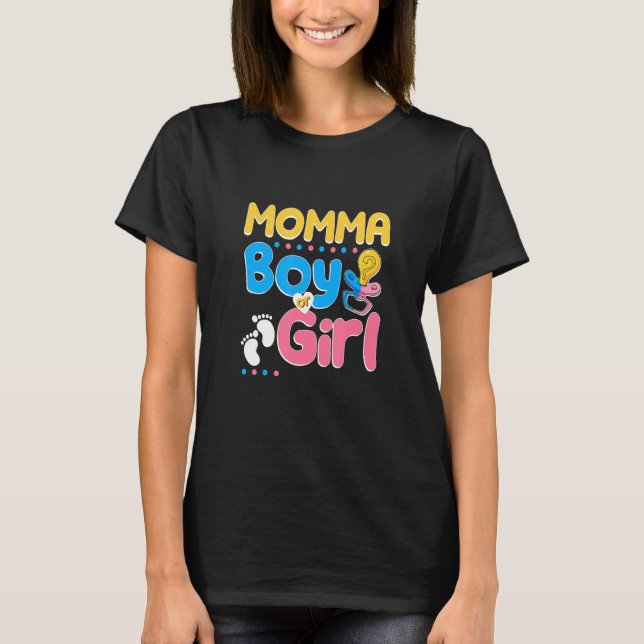 Pink or Blue Momma Loves You Best Mom Ever Motherh T-Shirt (Front)