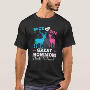 Pink Or Blue Mommom Loves You Gender Reveal Buck O T-Shirt