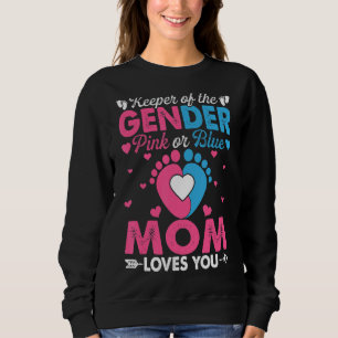 Pink Or Blue Mum Loves You Gender Reveal Cute Sweatshirt
