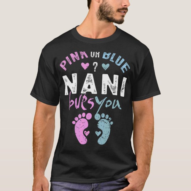Pink or Blue Nani Loves You Grandma  for Grandpare T-Shirt (Front)