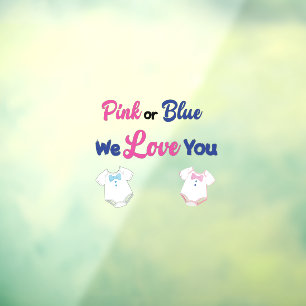Pink or Blue on Black Gender Reveal