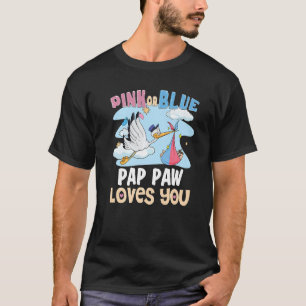 Pink or Blue Pap Paw Loves You Best Grandpa Ever G T-Shirt