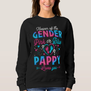 Pink Or Blue Pappy Loves You Gender Reveal Cute 2 Sweatshirt