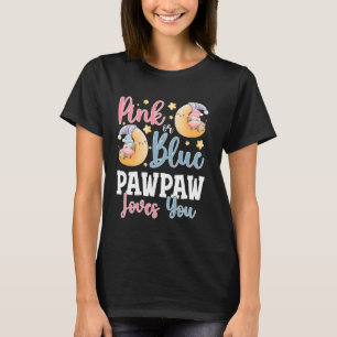 Pink Or Blue Pawpaw Loves You Sleepy Cow Baby Gend T-Shirt
