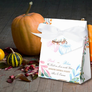 Pink or Blue Pumpkin Gender Reveal  Invitation Favour Box