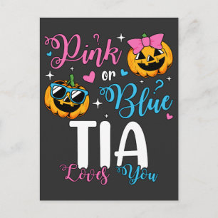 Pink Or Blue Tia Loves You Pumpkin Baby Postcard