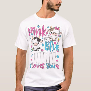 Pink Or Blue Titi Loves You Gifts Cow Baby Men T-Shirt