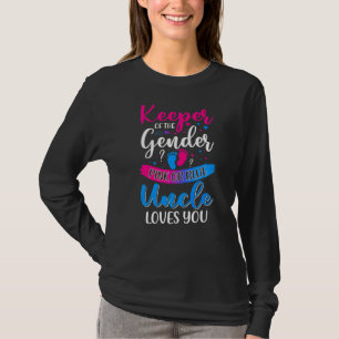 Pink Or Blue Uncle Loves You Keeper Gender Reveal T-Shirt