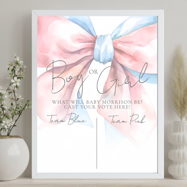 Pink Or Blue Vote Gender Reveal Party Poster (Pink Or Blue Vote Gender Reveal Party Poster)